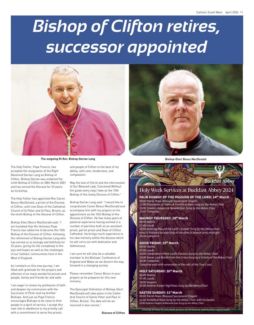 Apr 2024 edition of the Catholic South West