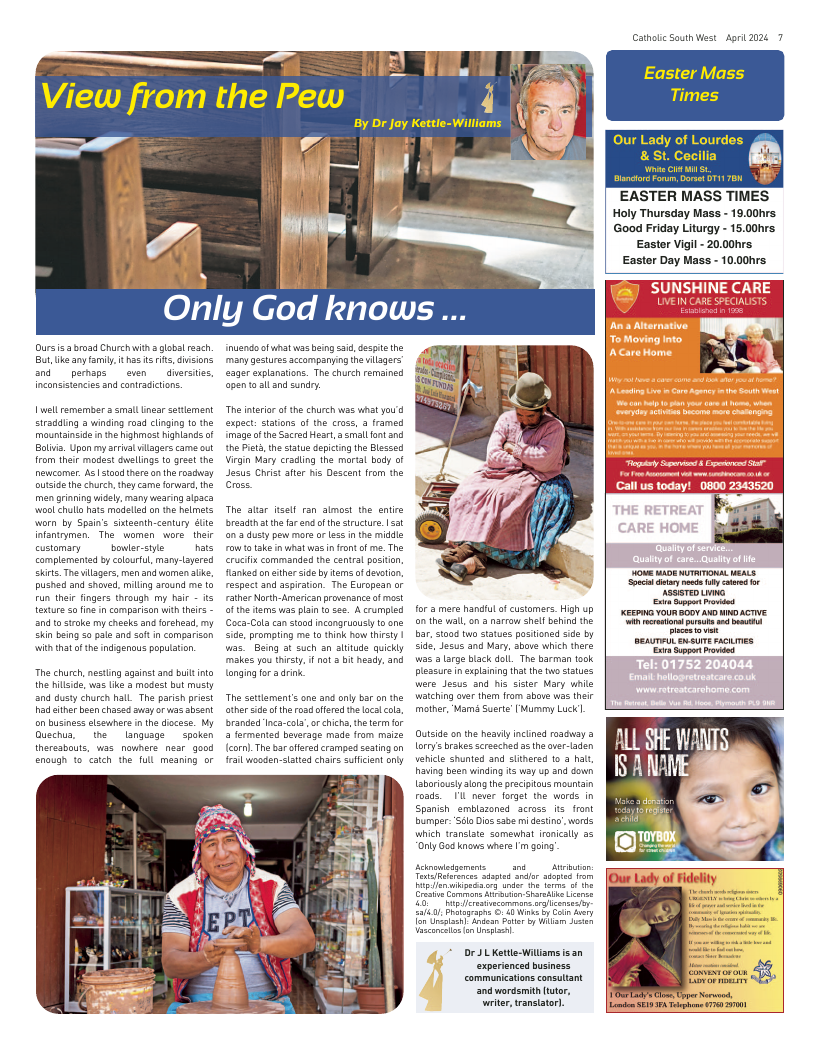 Apr 2024 edition of the Catholic South West