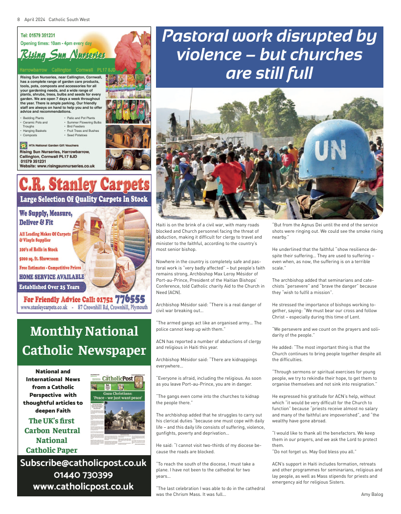 Apr 2024 edition of the Catholic South West