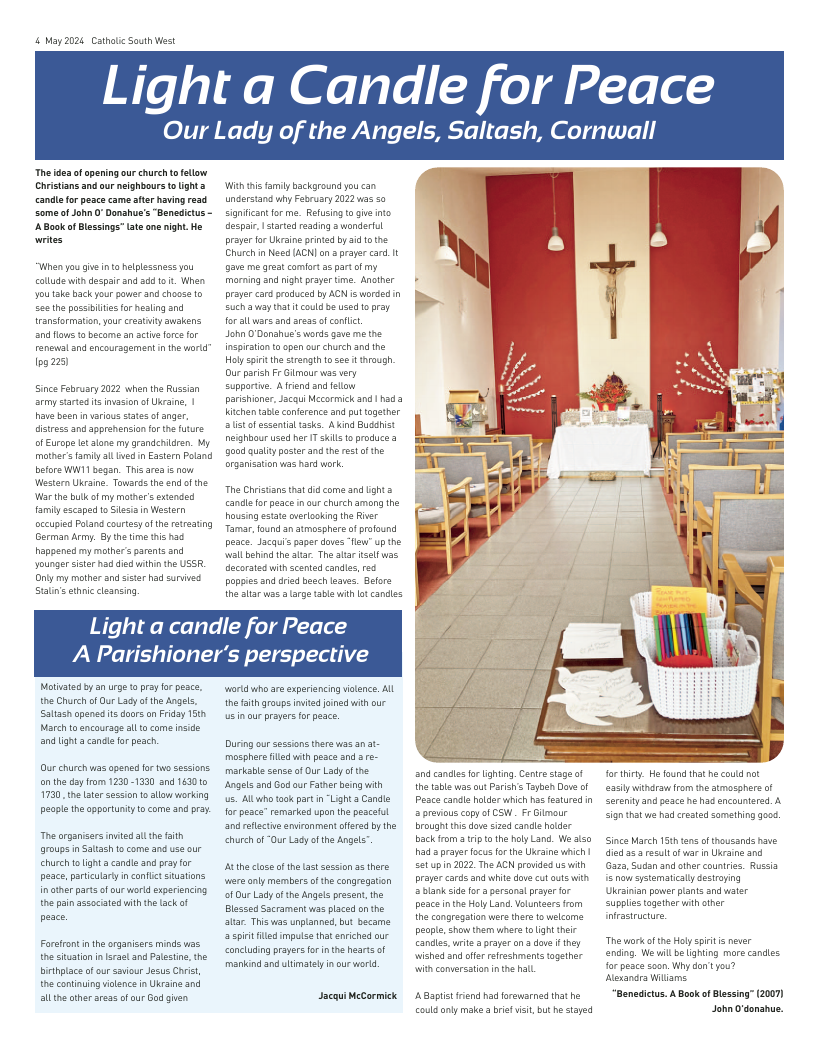 May 2024 edition of the Catholic South West