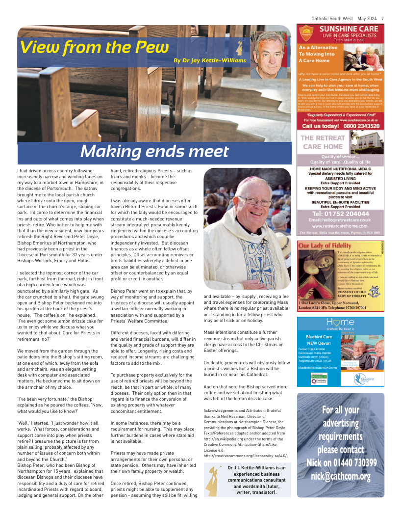 May 2024 edition of the Catholic South West