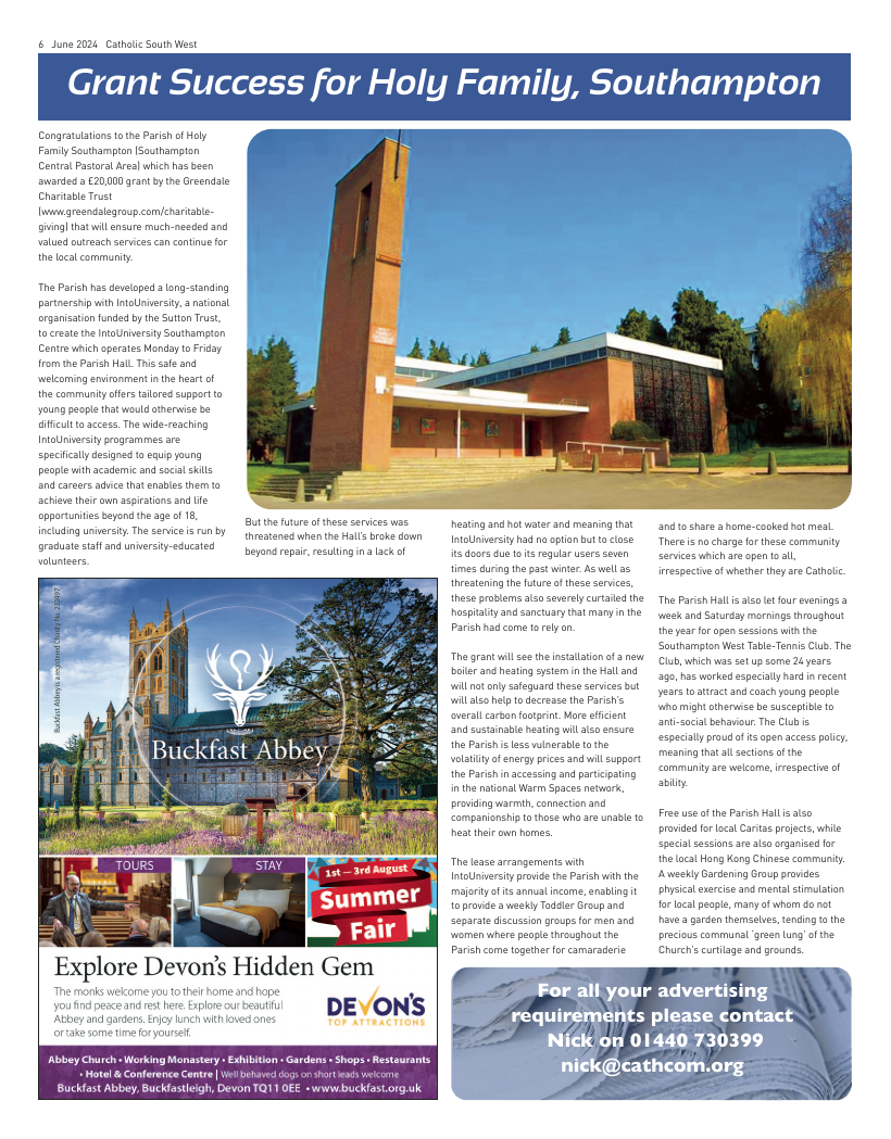 Jun 2024 edition of the Catholic South West