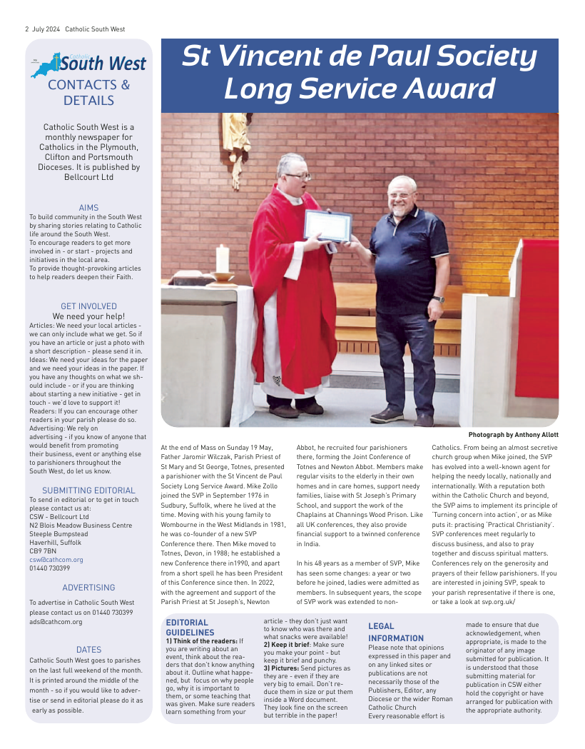 Jul 2024 edition of the Catholic South West