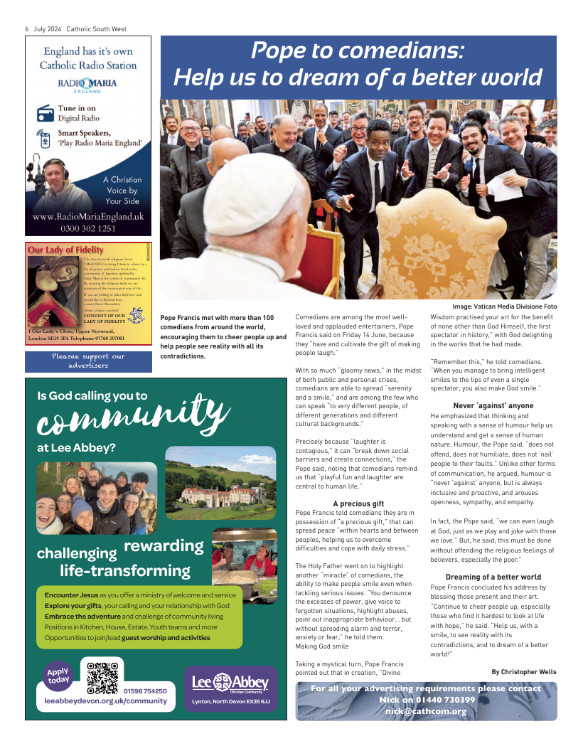 Jul 2024 edition of the Catholic South West