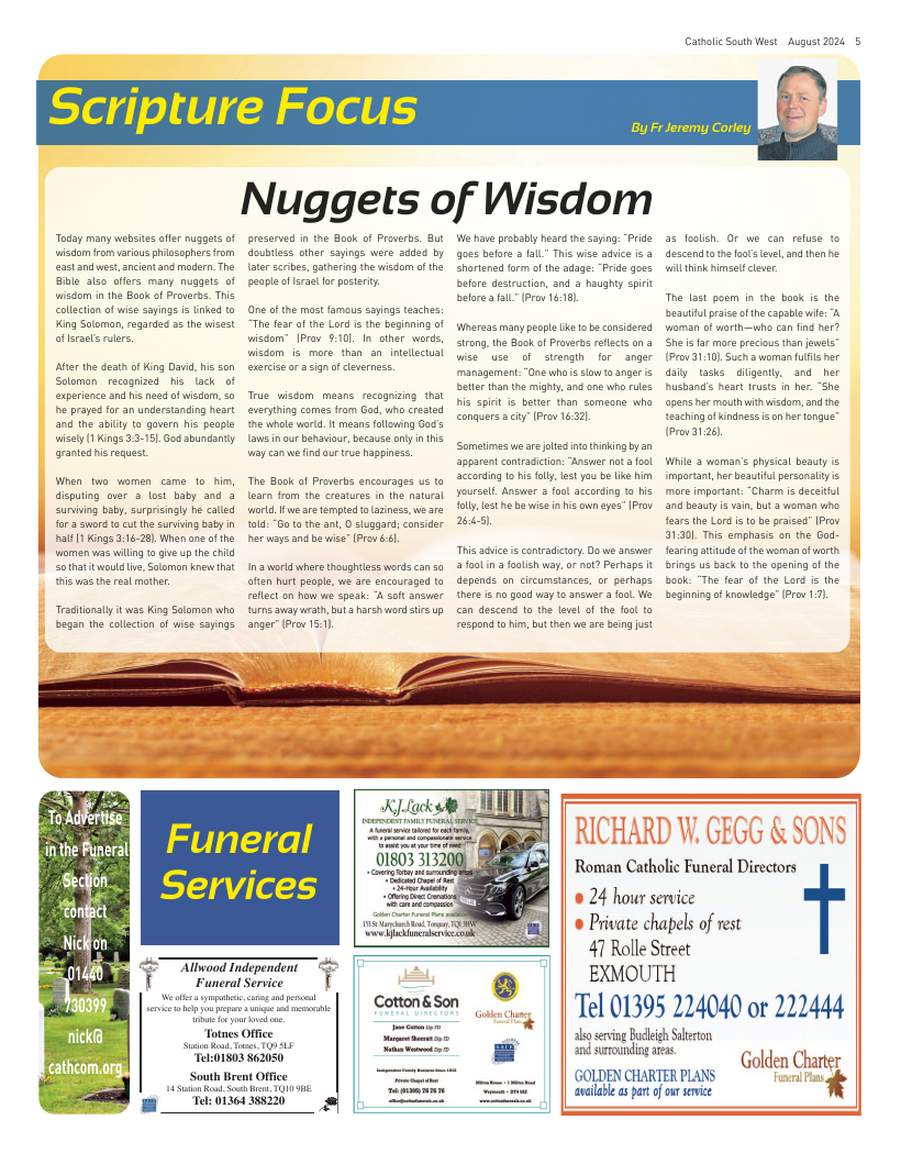 Aug 2024 edition of the Catholic South West