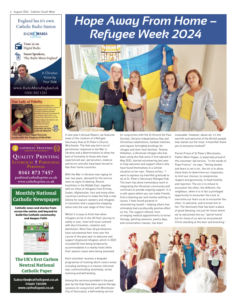 Aug 2024 edition of the Catholic South West