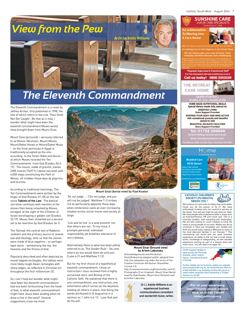 Aug 2024 edition of the Catholic South West