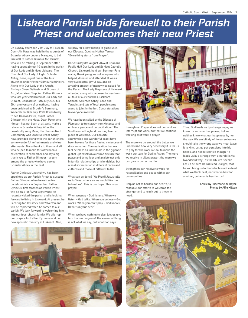 Sept 2024 edition of the Catholic South West