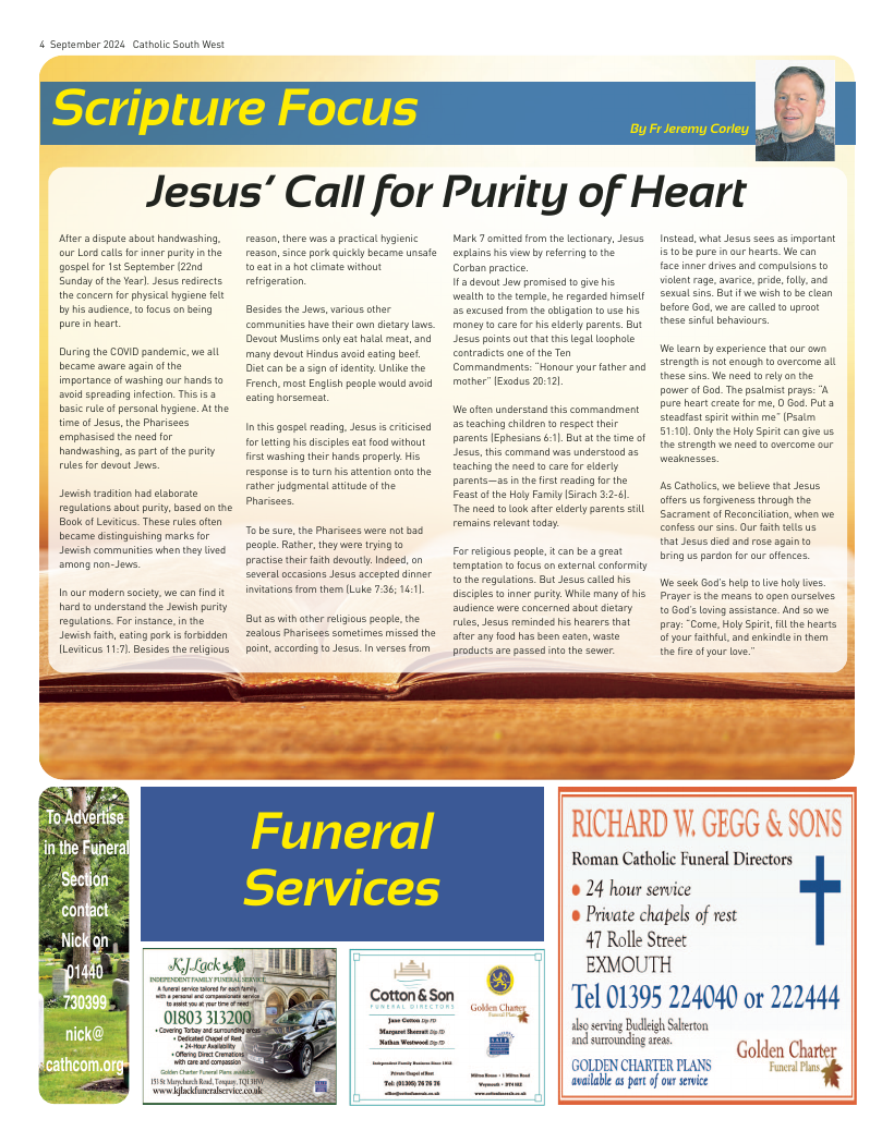 Sept 2024 edition of the Catholic South West