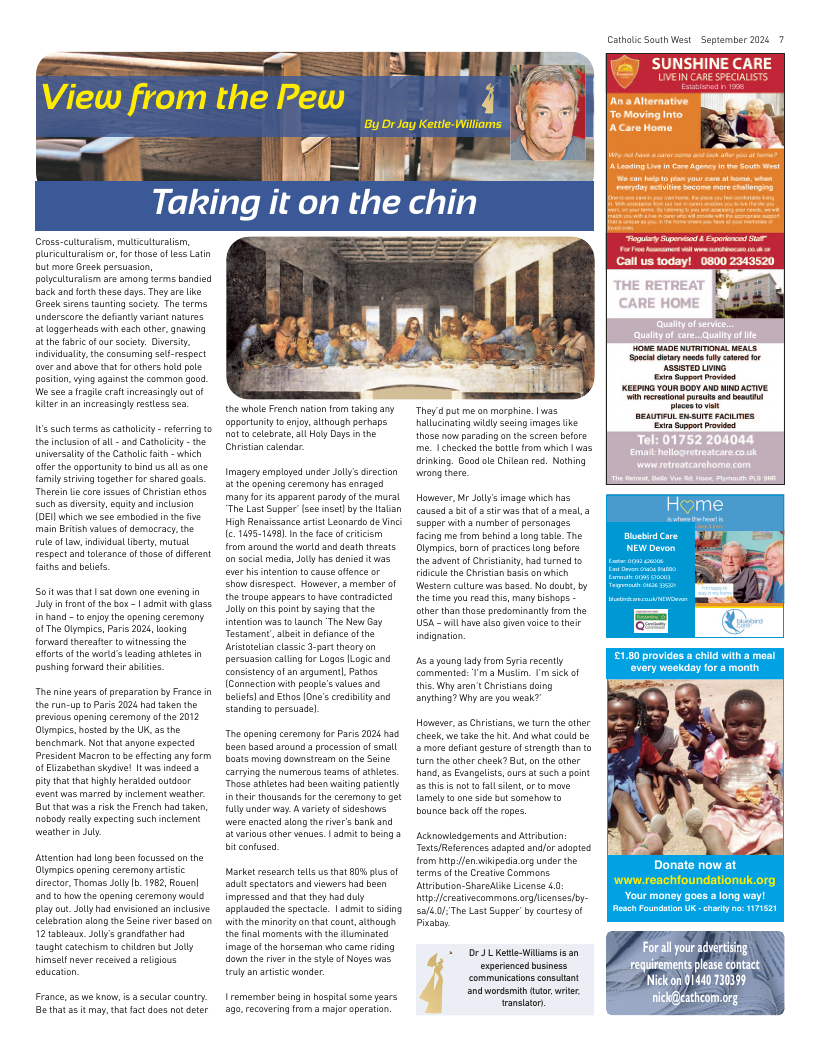 Sept 2024 edition of the Catholic South West