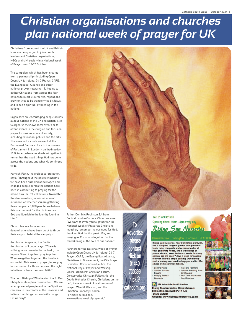 Oct 2024 edition of the Catholic South West