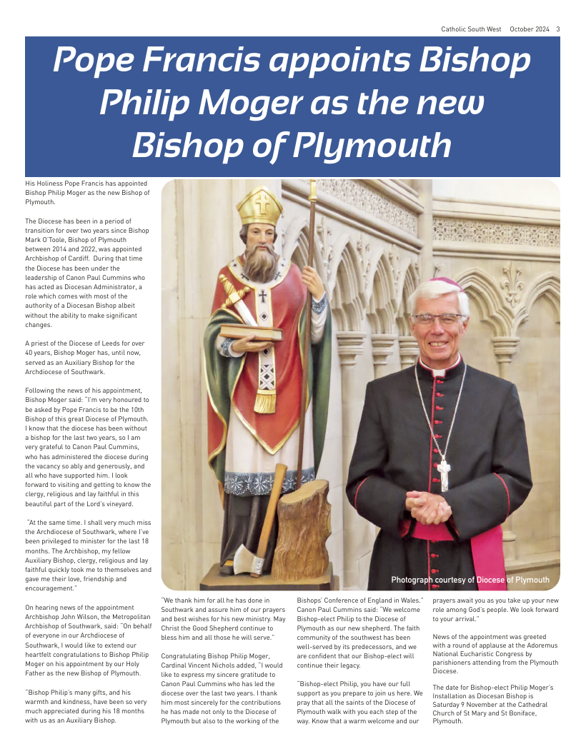 Oct 2024 edition of the Catholic South West