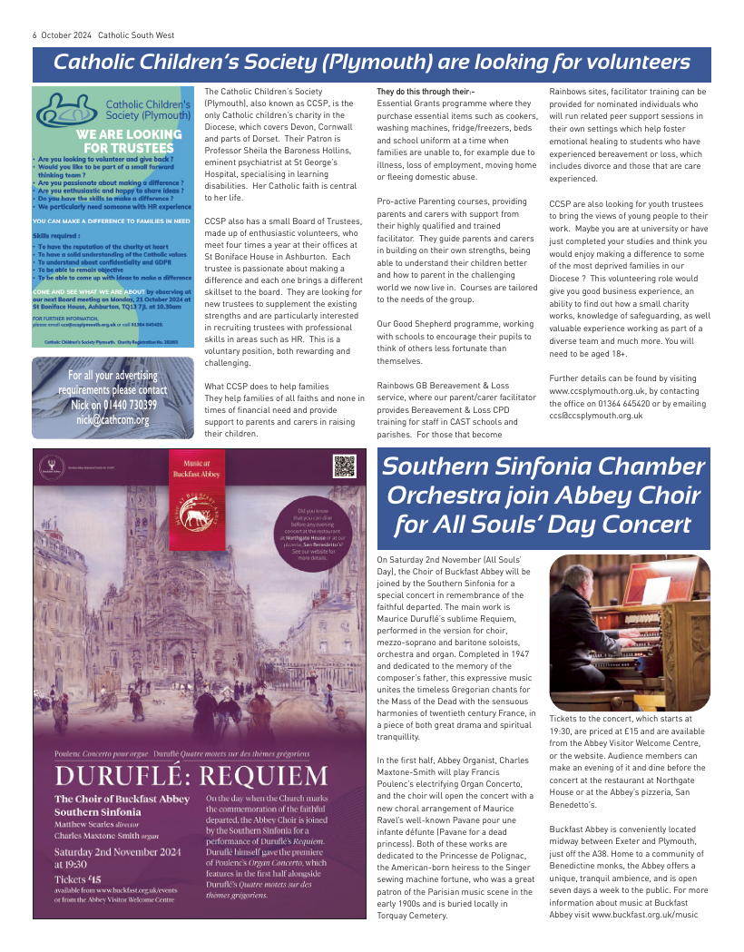 Oct 2024 edition of the Catholic South West