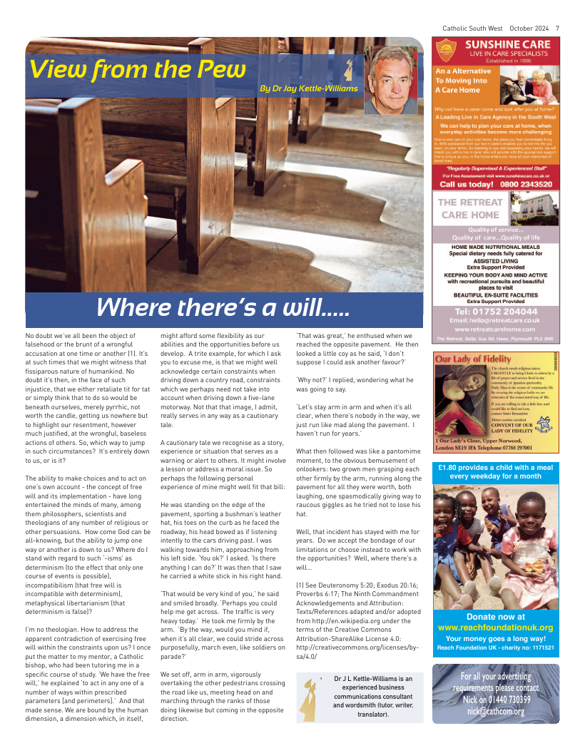 Oct 2024 edition of the Catholic South West