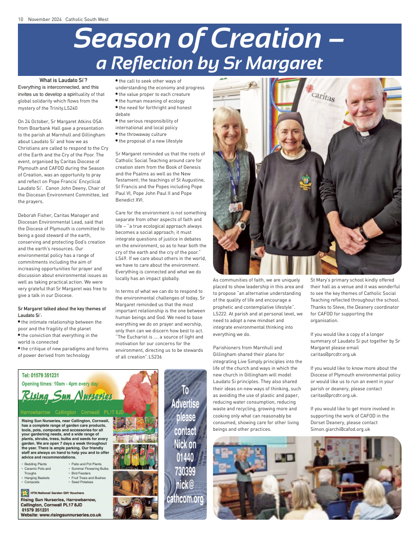 Nov 2024 edition of the Catholic South West