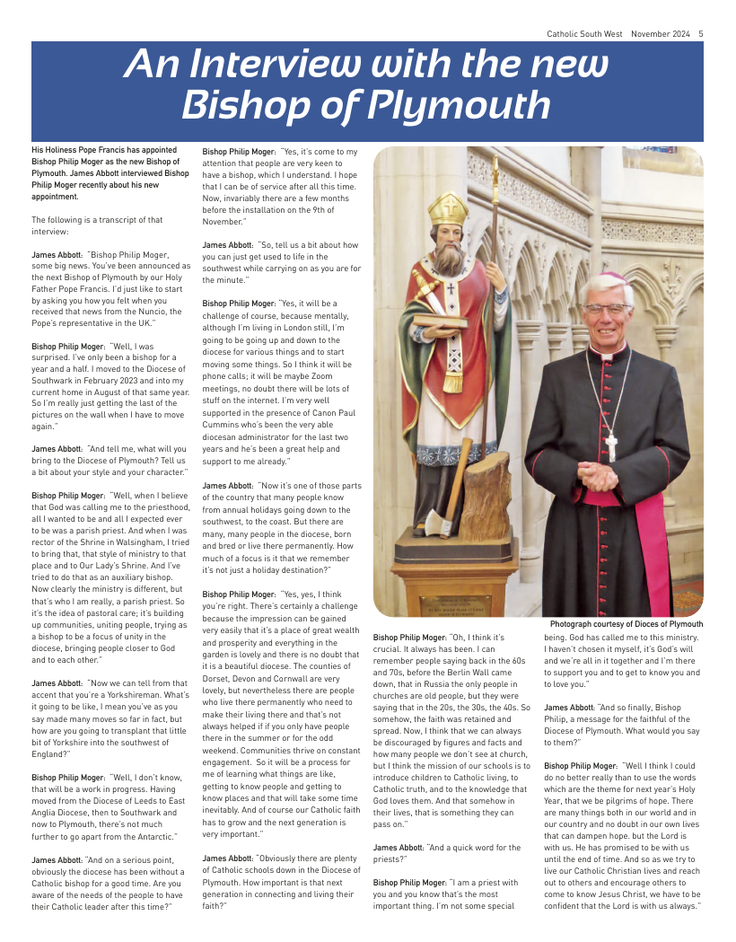 Nov 2024 edition of the Catholic South West