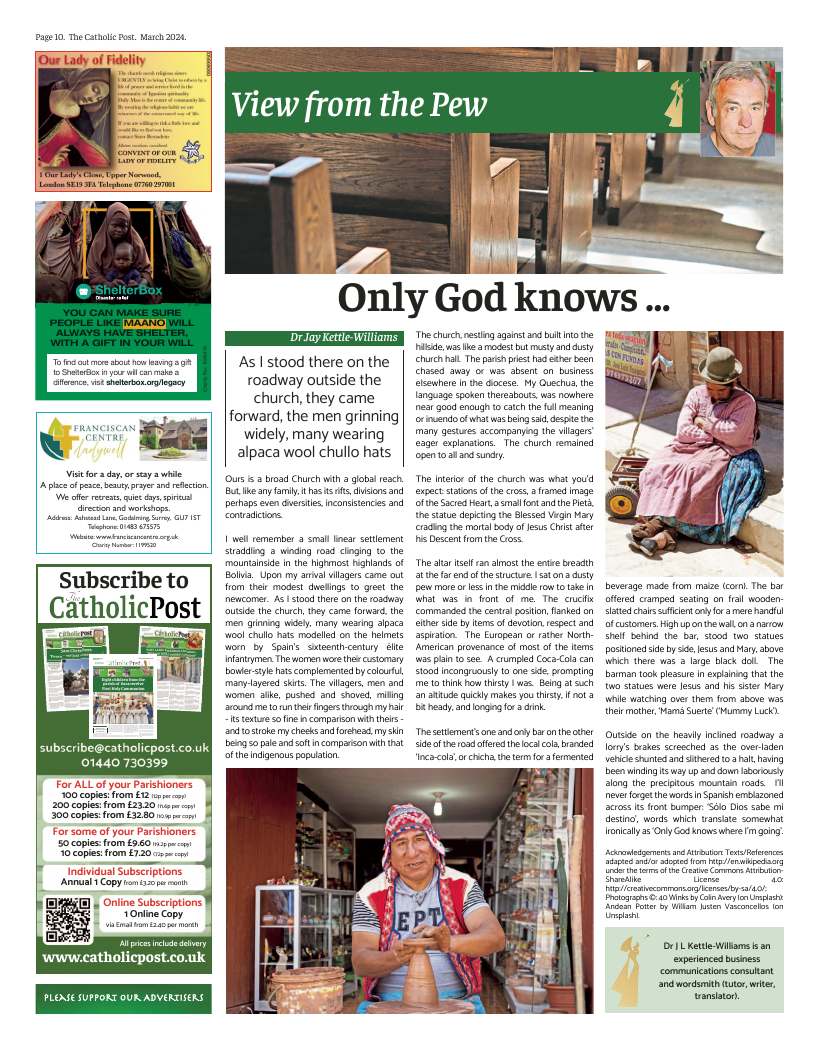 Mar 2024 edition of the Catholic Post