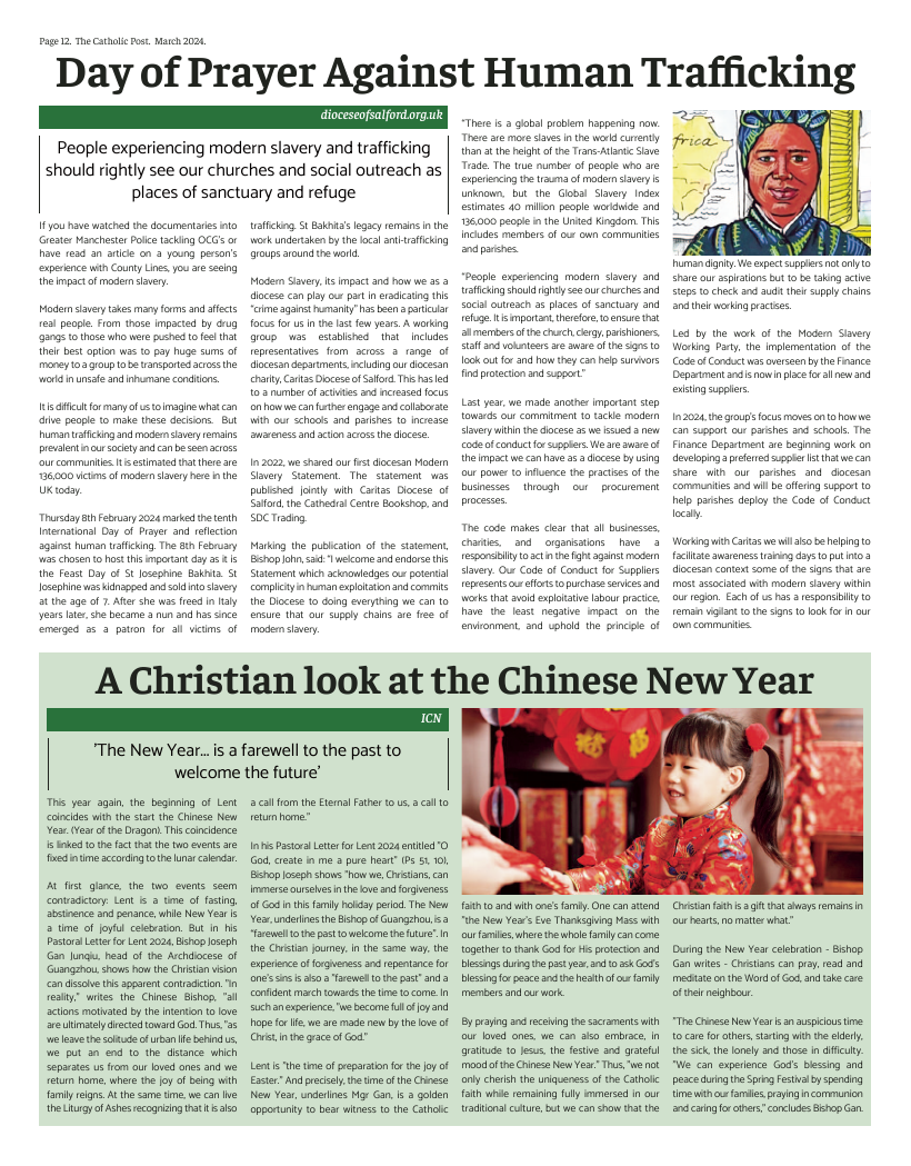 Mar 2024 edition of the Catholic Post