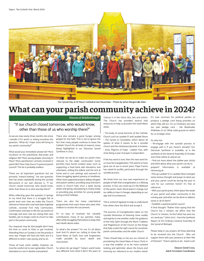 Mar 2024 edition of the Catholic Post