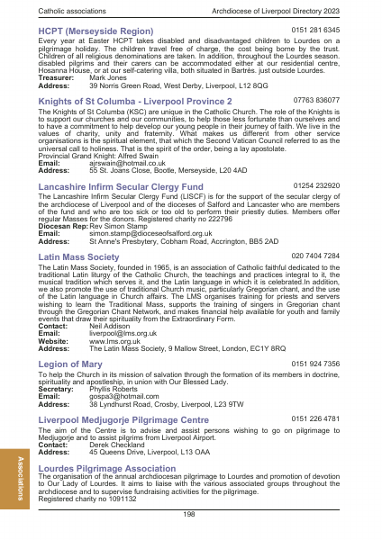 2023 edition of the Archdiocese of Liverpool Directory