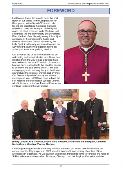 2023 edition of the Archdiocese of Liverpool Directory