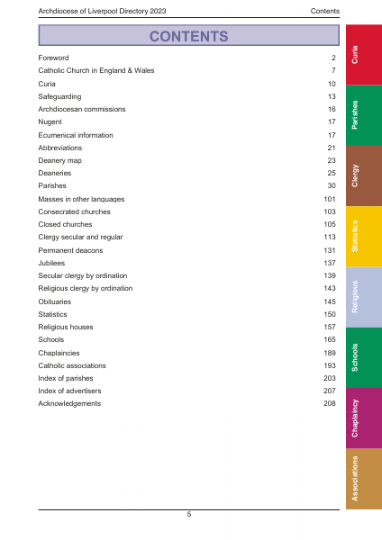 2023 edition of the Archdiocese of Liverpool Directory