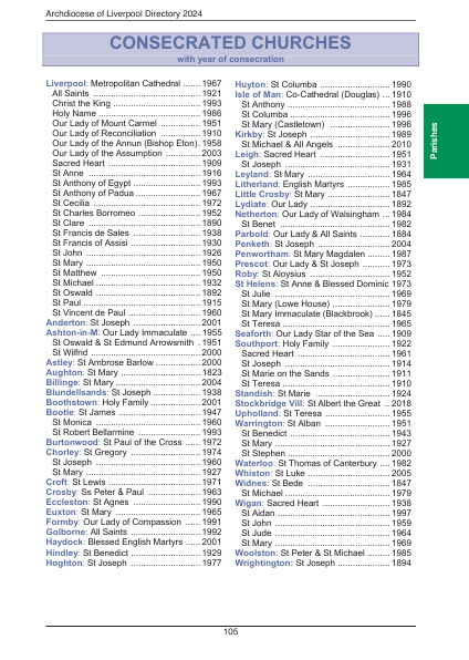 2024 edition of the Archdiocese of Liverpool Directory