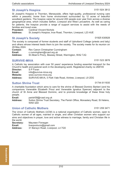 2024 edition of the Archdiocese of Liverpool Directory