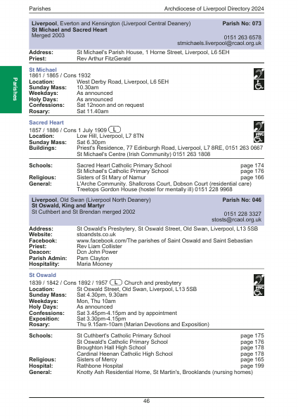 2024 edition of the Archdiocese of Liverpool Directory