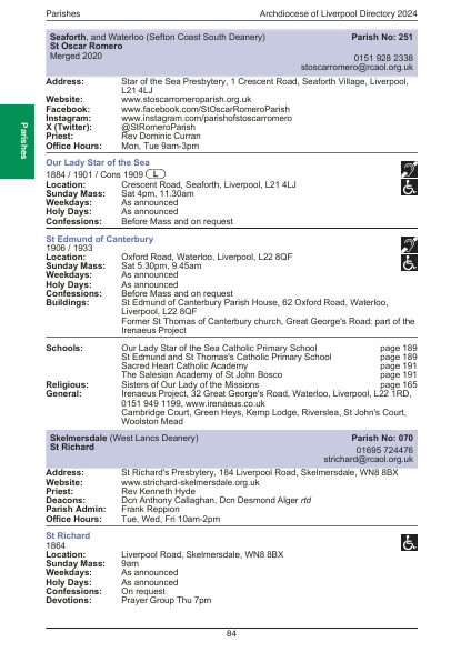 2024 edition of the Archdiocese of Liverpool Directory