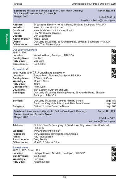 2024 edition of the Archdiocese of Liverpool Directory