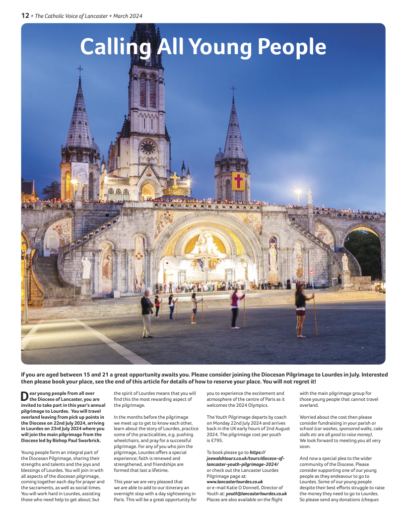 Apr 2024 edition of the Catholic Voice of Lancaster