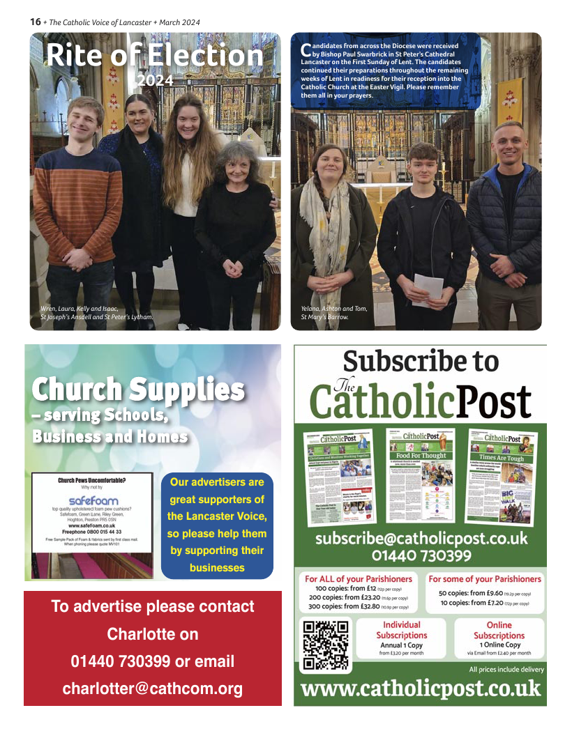 Apr 2024 edition of the Catholic Voice of Lancaster