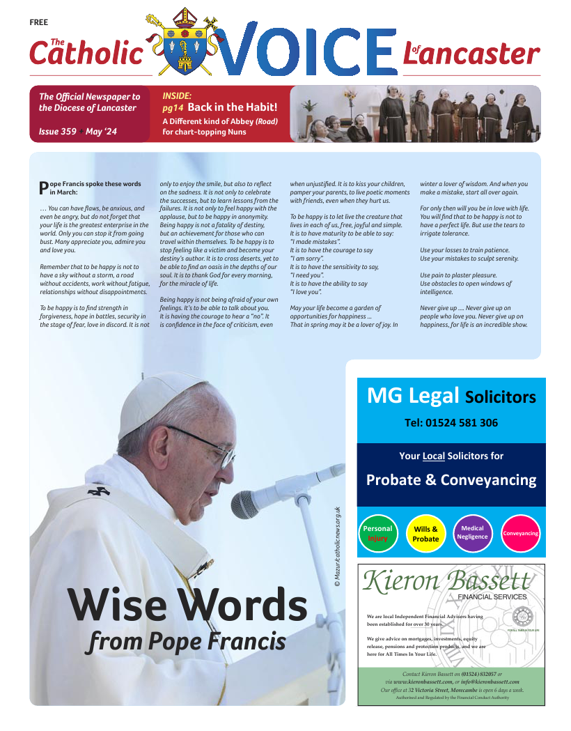 May 2024 edition of the Catholic Voice of Lancaster