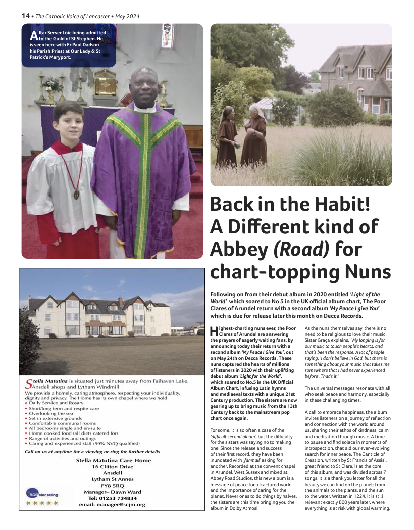 May 2024 edition of the Catholic Voice of Lancaster