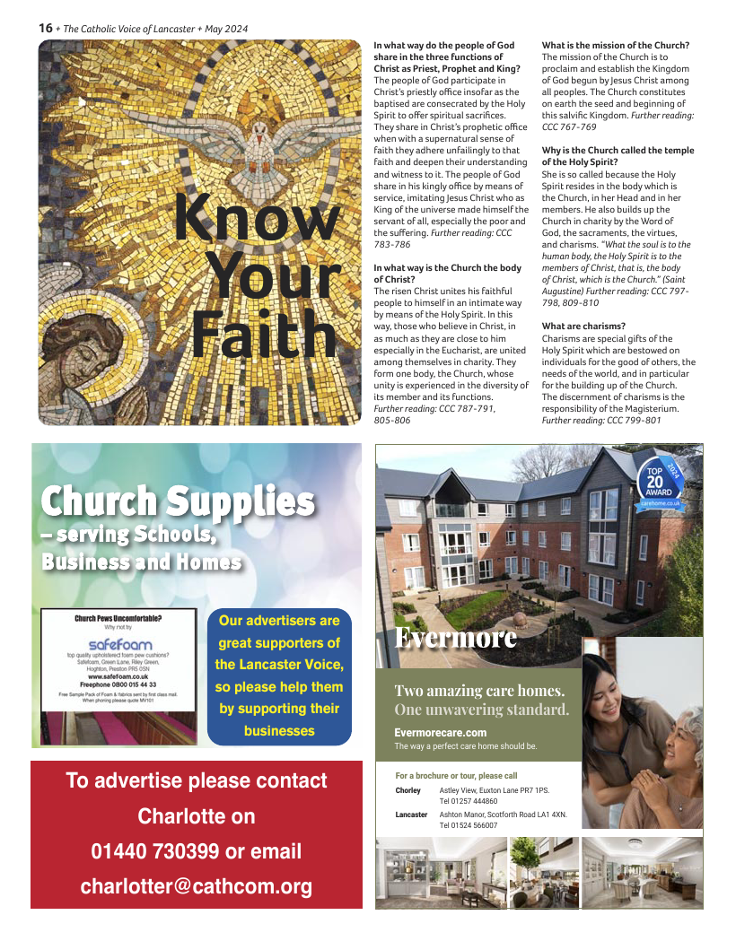 May 2024 edition of the Catholic Voice of Lancaster