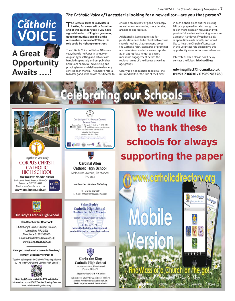 Jun 2024 edition of the Catholic Voice of Lancaster