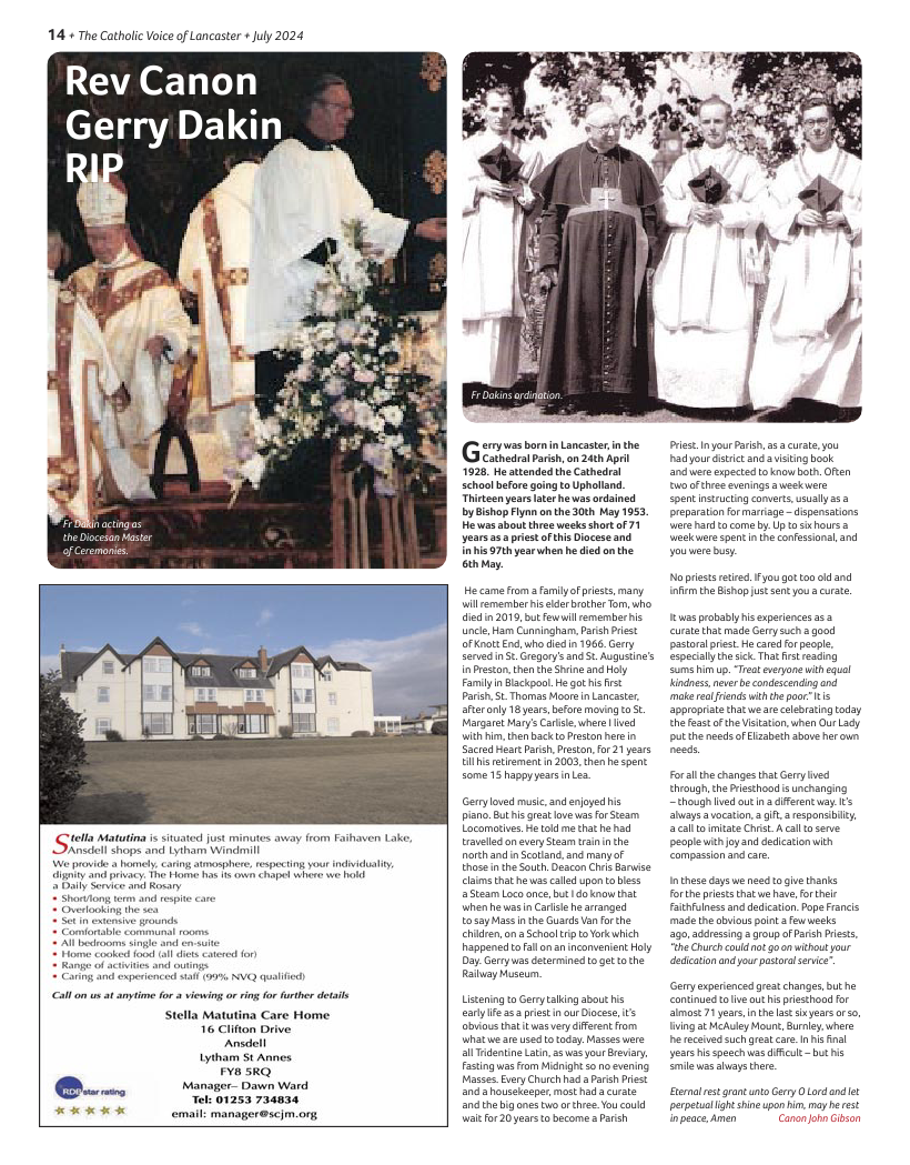 Jul/Aug 2024 edition of the Catholic Voice of Lancaster