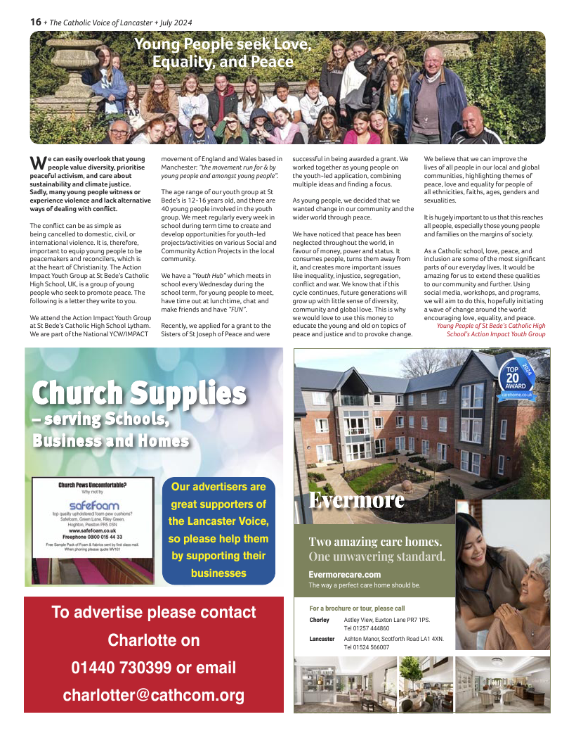 Jul/Aug 2024 edition of the Catholic Voice of Lancaster