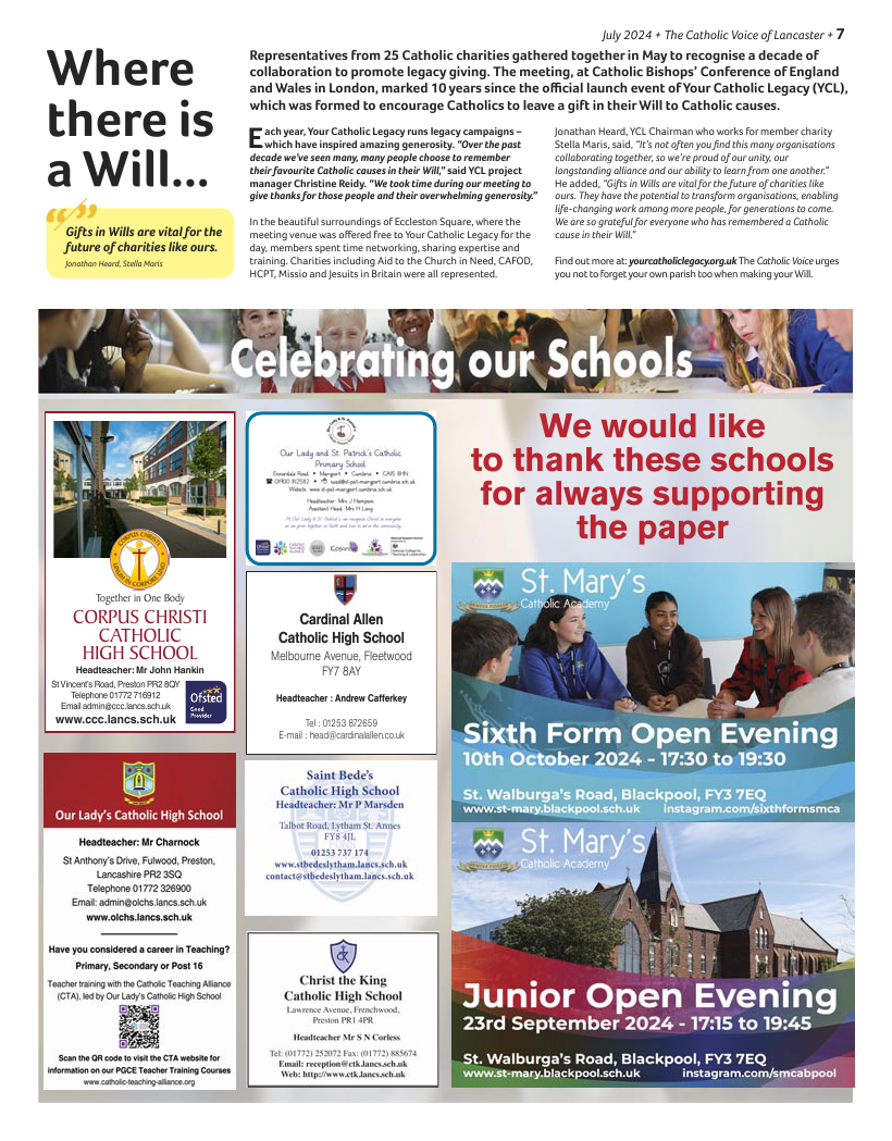 Jul/Aug 2024 edition of the Catholic Voice of Lancaster