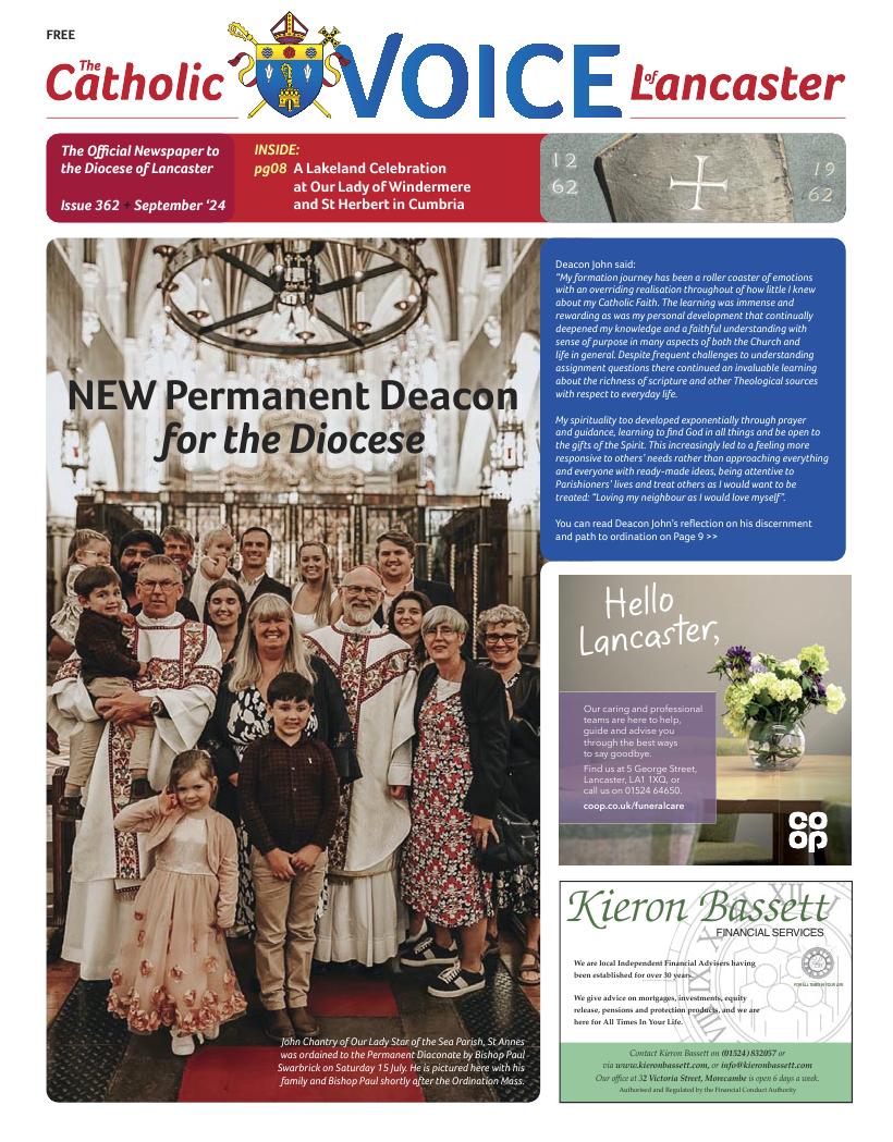 Sept 2024 edition of the Catholic Voice of Lancaster