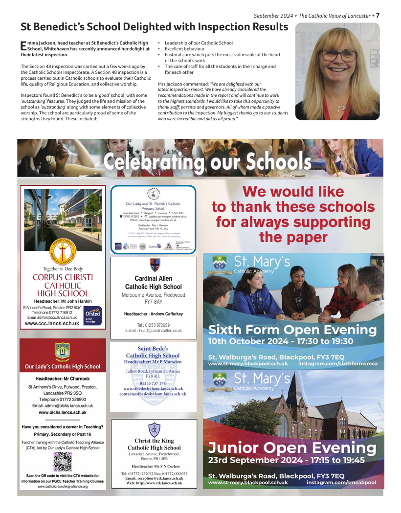 Sept 2024 edition of the Catholic Voice of Lancaster