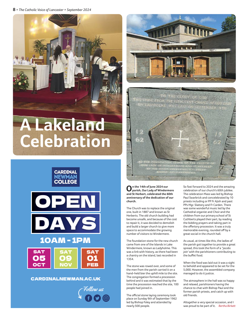 Sept 2024 edition of the Catholic Voice of Lancaster