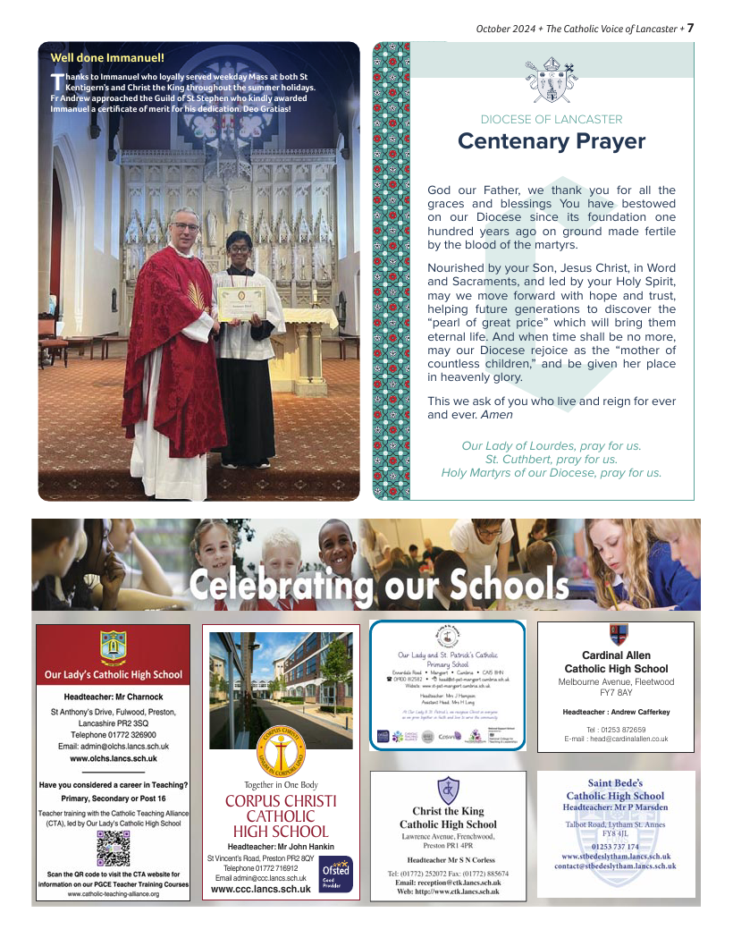 Oct 2024 edition of the Catholic Voice of Lancaster