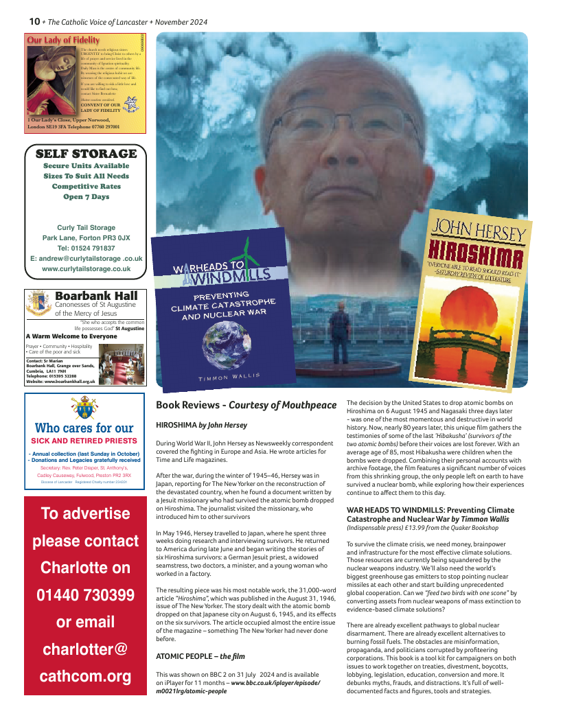 Nov 2024 edition of the Catholic Voice of Lancaster