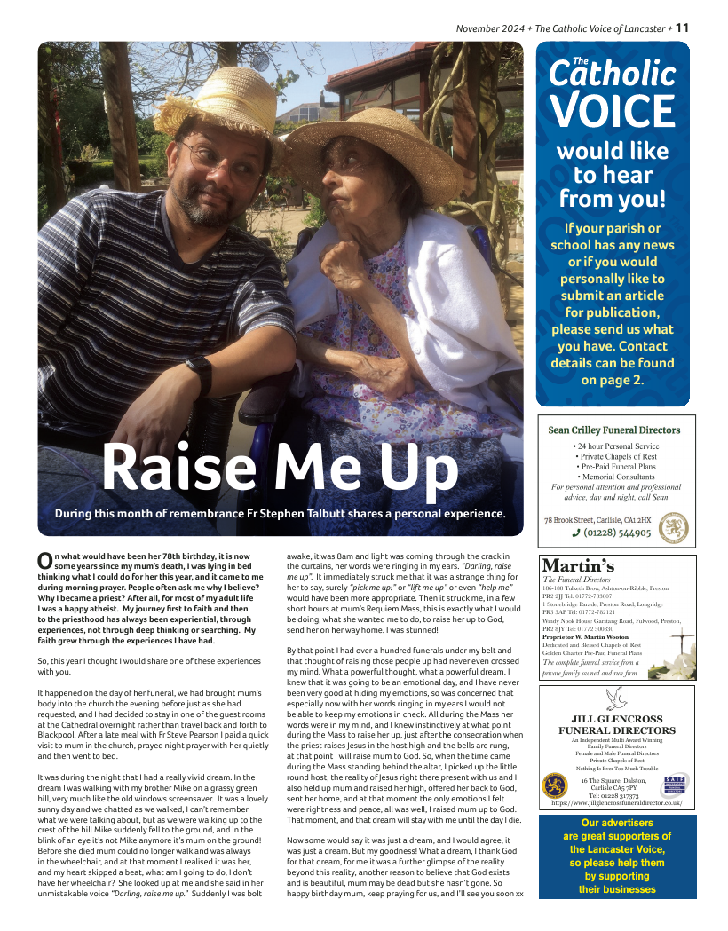 Nov 2024 edition of the Catholic Voice of Lancaster