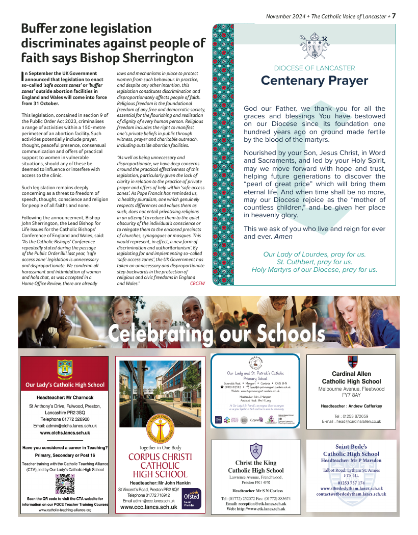 Nov 2024 edition of the Catholic Voice of Lancaster