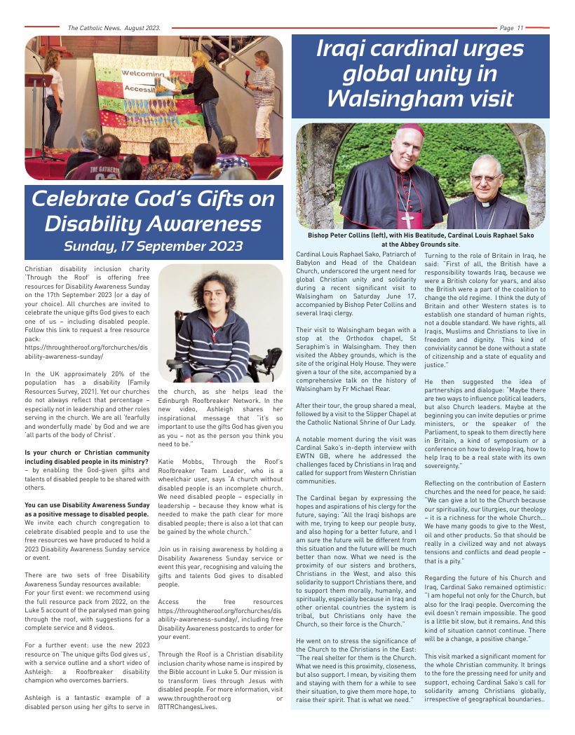 Aug 2023 edition of the Nottingham Catholic News