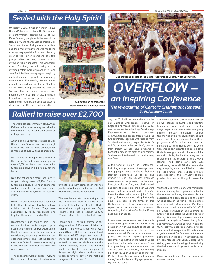 Aug 2023 edition of the Nottingham Catholic News