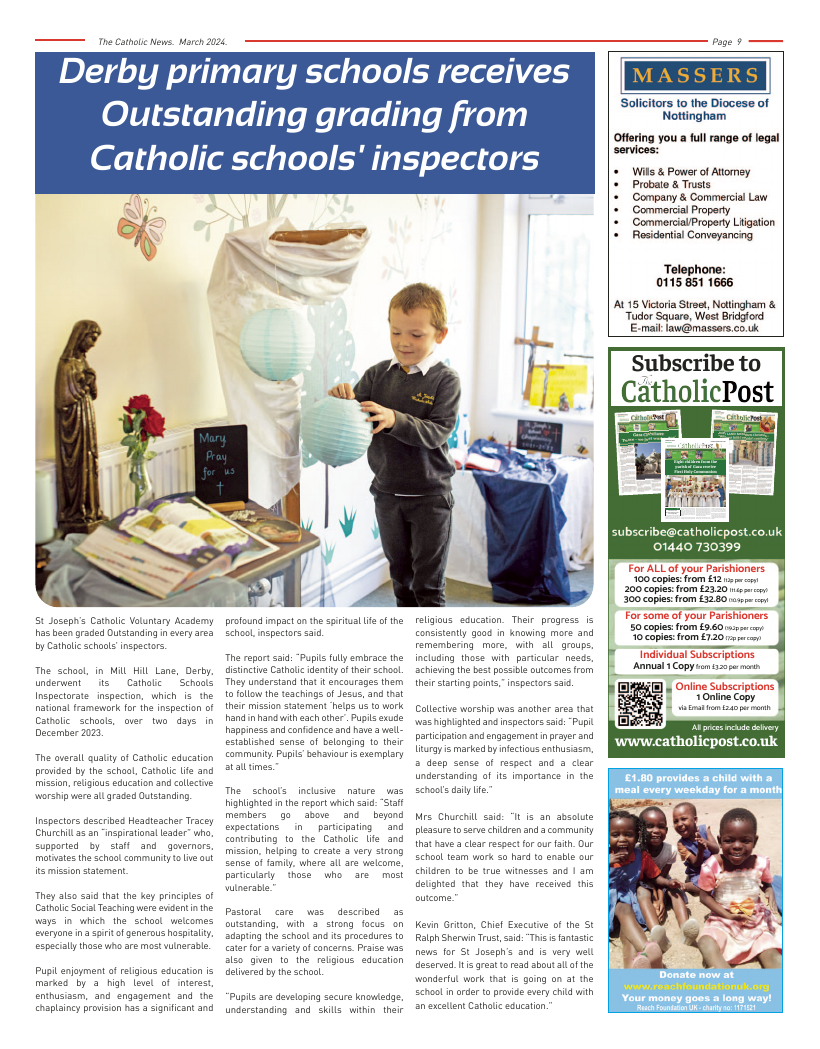 Mar 2024 edition of the Nottingham Catholic News